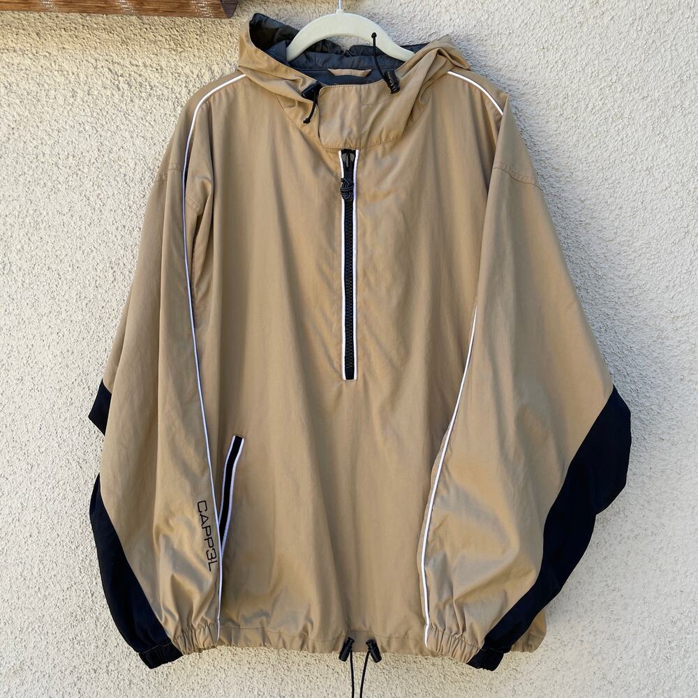 Vintage CAPP3L Trail Pullover Jacket Khaki Tan Size Small